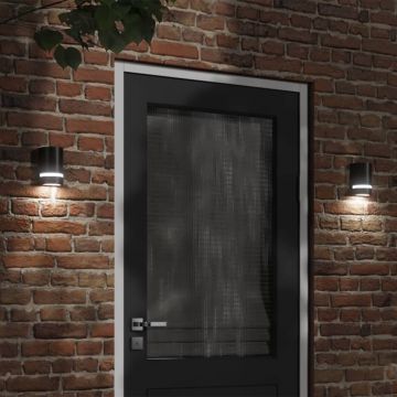 vidaXL Lampă exterioară de perete, negru, aluminiu turnat sub presiune