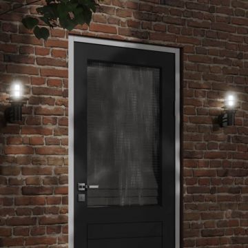 vidaXL Lampă exterioară de perete, negru, oțel inoxidabil