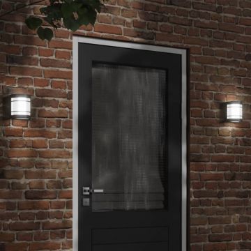 vidaXL Lampă exterioară de perete, negru, oțel inoxidabil