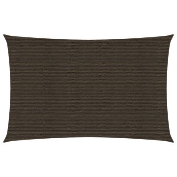 vidaXL Pânză parasolar, maro, 4x7 m, HDPE, 160 g/m²