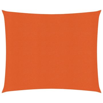 vidaXL Pânză parasolar, portocaliu, 3x3 m, HDPE, 160 g/m²