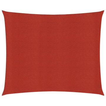 vidaXL Pânză parasolar, roșu, 2,5 x 2,5 m, 160 g/m², HDPE