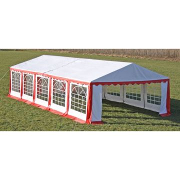 Panouri superioare/laterale pentru cort de petrecere 10x5 m roșu & alb