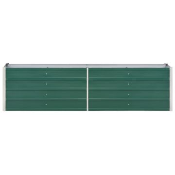 vidaXL Strat înălțat de grădină verde 240 x 40 x 45 cm oțel galvanizat