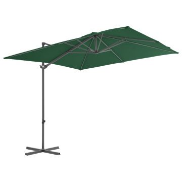 vidaXL Umbrelă de exterior cu bază portabilă, verde