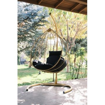 Balansoar de Gradina Alma cu un Singur Loc, Auriu, 110 X 196 X 110 Cm