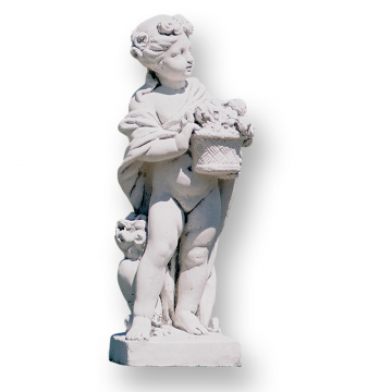 Decoratiune de gradina Cementarte, statuie Putto Cori DX, beton, 54 x 22 x 22 cm, 15 kg