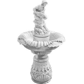 Decoratiune gradina Cementarte, fantana Pescatore, beton, 105 x 60cm, 70 kg