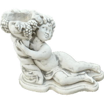Decoratiune gradina Cementarte, statuie copil, beton, 35 x 38 x 20 cm, 14 kg