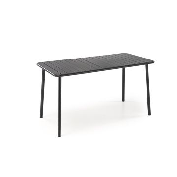 Masa Hagen 481, 140x70x76 h cm, Otel, Negru