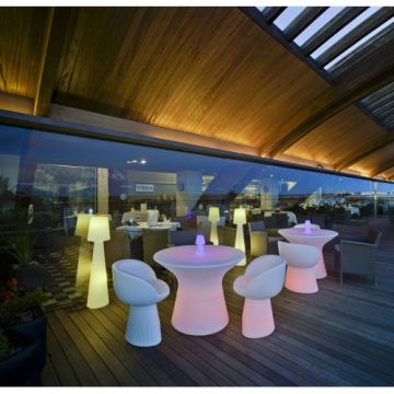 Masa New Garden Capri 75 cu iluminare - Alimentare Solara + Baterie reincarcabila