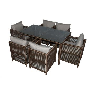Set De Lounge De Grădină Mana, 150X76X90 Cm, 7 Piese