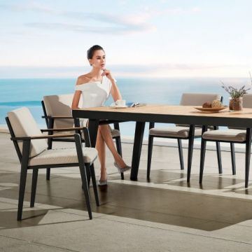 Set masa de gradina si 6 scaune Meridien - Wellis
