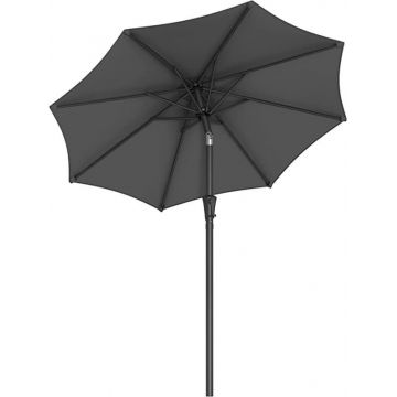 Umbrela de soare, Songmics, 30 grade, 210 cm, UPF 50+, Gri