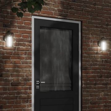 vidaXL Lampă exterioară de perete, negru, oțel inoxidabil