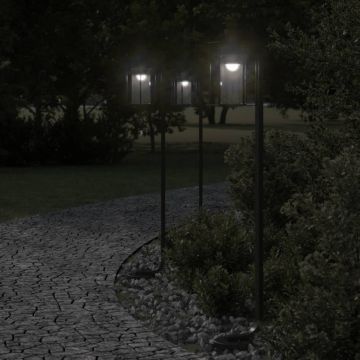 vidaXL Lampă exterioară de podea, negru, 100 cm, oțel inoxidabil