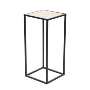 Suport pentru ghiveci Roh, Homla, 27x27x60 cm, metal, negru