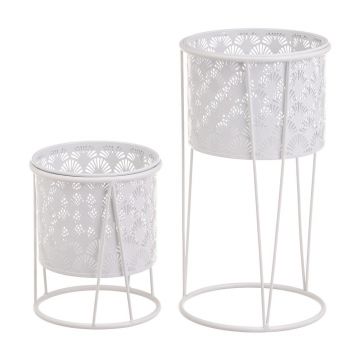 Suporturi pentru flori 2 buc. din metal ø 22 cm (înălțime 40 cm) – Casa Selección