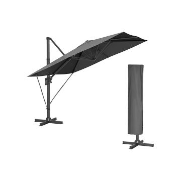 Umbrela de terasa Songmics Gri 300x300x260 cm