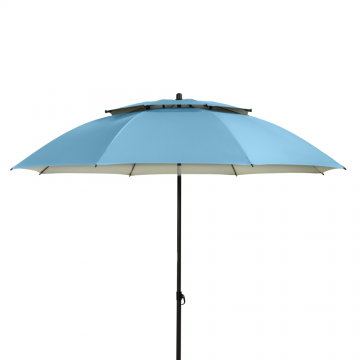 Umbrela pentru terasa Derby Windprofi, albastru, 8 spite, diametru 200 cm, inaltime 207 cm