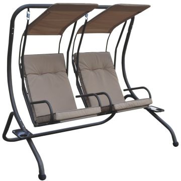 Balansoar gradina 2 persoane SW 022 structura metal 170 x 136 x 170 cm