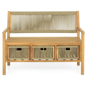 Bancheta cu spatiu de depozitare pentru exterior Anvers, 110x54x85 cm, lemn acacia, natur Bancheta cu spatiu de depozitare pentru exterior Anvers, 110x54x85 cm, lemn acacia, natur