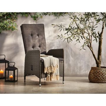 FOTOLIU PENTRU GRĂDINĂ in metal, plastic, textil gri, gri închis