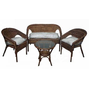 Set masa cu 2 scaune + 1 banca cu perne pentru gradina Kiki
