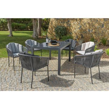 FOTOLIU PENTRU GRĂDINĂ in metal, plastic, textil gri