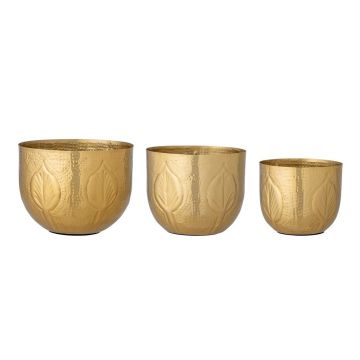 Ghivece decorative 3 buc. din metal ø 18 cm Bati – Bloomingville