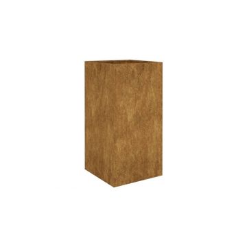 Jardiniera, 40x40x80 cm, otel corten
