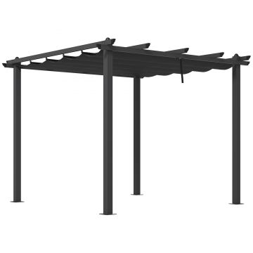 Outsunny Pergola cu Acoperis Retractabil de 3 x 3 (m) | Aosom Romania