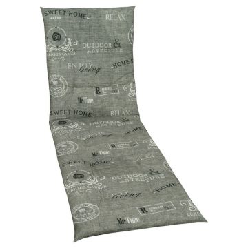 Saltea Pentru Șezlong in gri, alb, gri deschis inscripție
