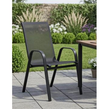 Scaun de Gradina Model Calan, Negru - Gri