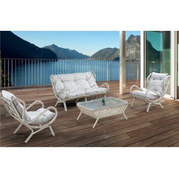 Set de gradina Mosso (113 Sehpa) Crem 147x90x100 cm Set de gradina Mosso (113 Sehpa) Crem 147x90x100 cm