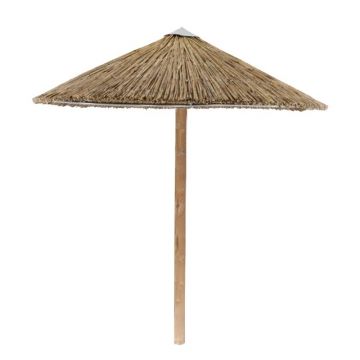 Umbrela de gradina, Model Solaris, culoare natural, metal si lemn de brad , D210x270 cm