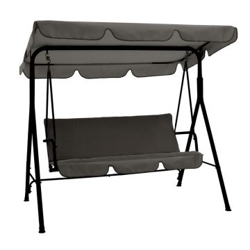 Balansoar de Gradina Model Globo, Gri/Negru, 170x110x153 cm