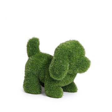 Figurina din iarba artificiala Dog, Bizzotto, 50x30x46 cm, polietilena, verde