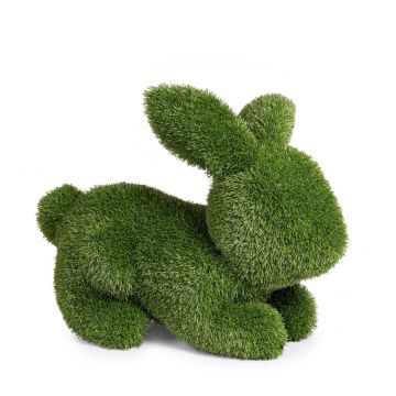 Figurina din iarba artificiala Rabbit, Bizzotto, 68x35x54 cm, polietilena, verde