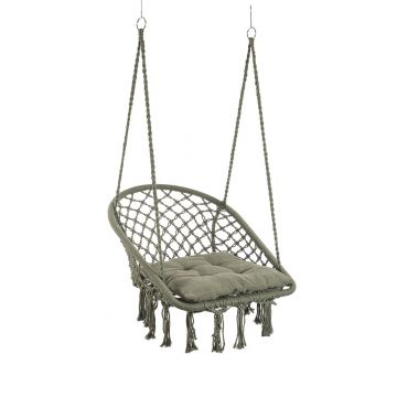 Hamac tip scaun Javier, Bizzotto, 88x69x130 cm, bumbac/poliester, verde