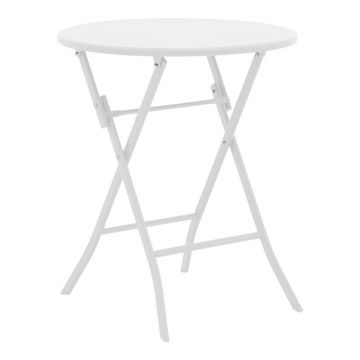 Masa de Gradina Model Albero, Alb, D60x70 cm