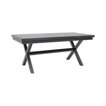 Masa de Gradina Model Dagyn, Gri inchis, 180-240x90x76 cm