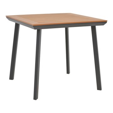 Masa de Gradina Model Synergy, Natural/Antracit, 80x80x74 cm