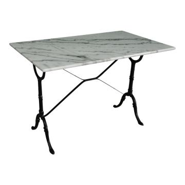 Masa de Gradina Model Weiber, Alb/Negru, 100x60x70.8 cm