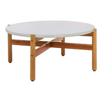 Măsuță de cafea pentru grădină rotundă cu blat terrazzo ø 84,5 cm Terracina – House Nordic