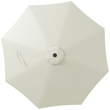 Outsunny Copertină de Rezervă pentru Umbrelă cu Priză de Aer, Rezistentă la UV și Apă, Ø295 cm, Alb Crem | Aosom Romania