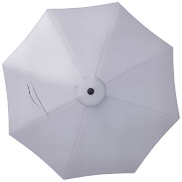 Outsunny Copertină de Rezervă pentru Umbrelă cu Priză de Aer, Rezistentă la UV și Apă, Ø295 cm, Gri | Aosom Romania