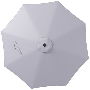 Outsunny Copertină de Rezervă pentru Umbrelă cu Priză de Aer, Rezistentă la UV și Apă, Ø295 cm, Gri | Aosom Romania