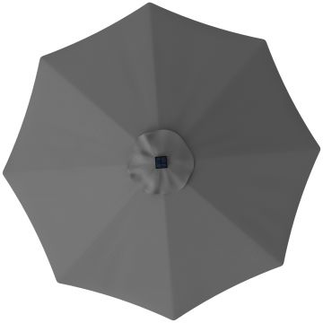 Outsunny Copertină de Rezervă pentru Umbrelă cu Ventilație în Partea Superioară, 295 cm, Gri | Aosom Romania