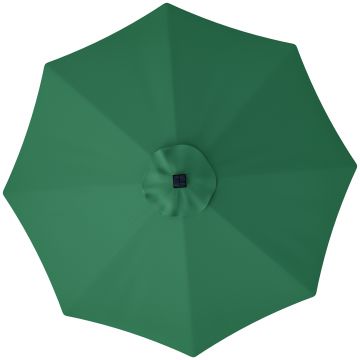 Outsunny Copertină de Rezervă pentru Umbrelă cu Ventilație în Partea Superioară, 295 cm, Verde | Aosom Romania